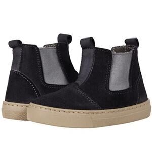 Cienta Boys Suede Slip-On Boots Black Little Kids Sz 11 NIB NEW